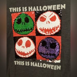 Nightmare Before Christmas sequin flip t-shirt XXL boys
